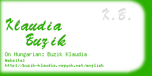 klaudia buzik business card